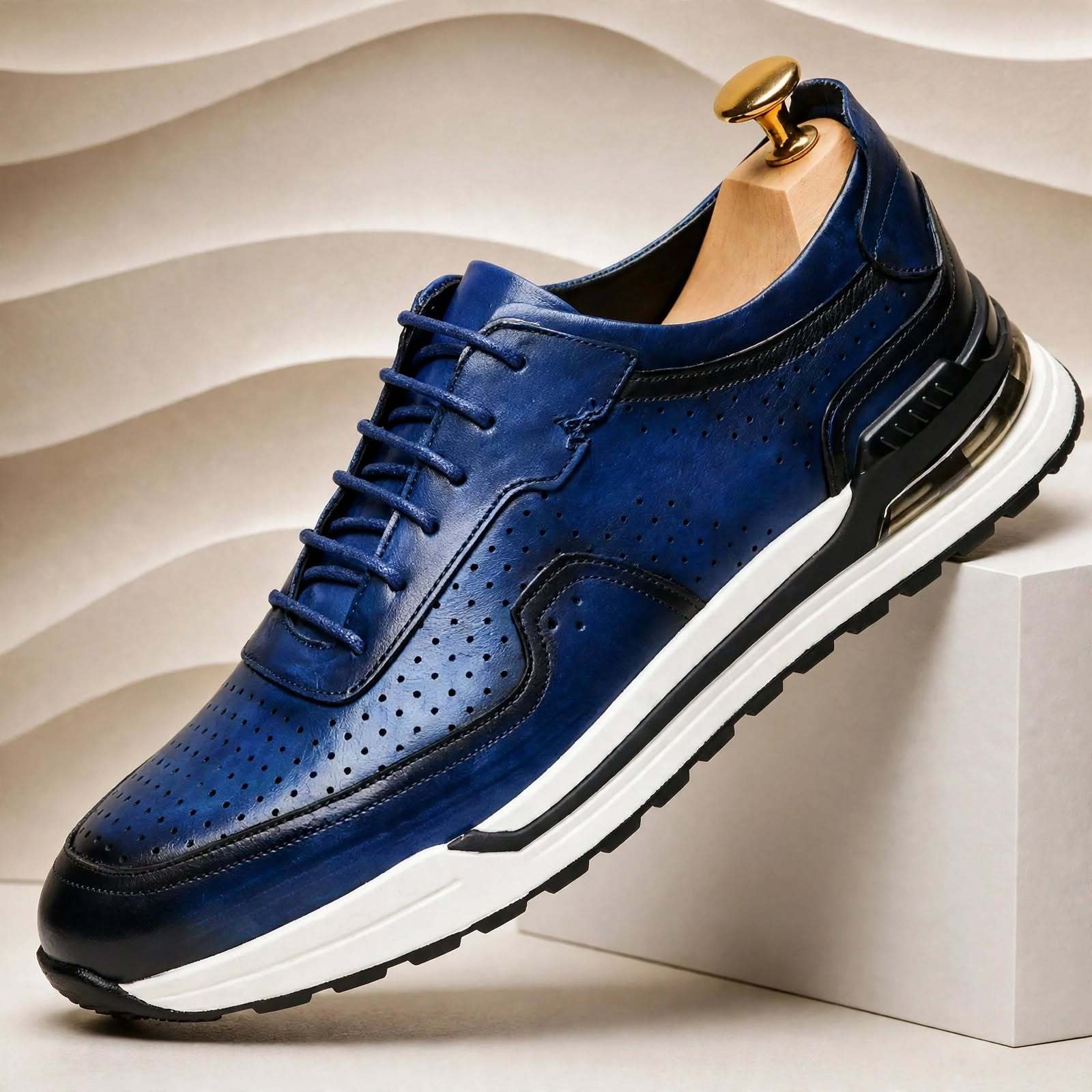 Men’s Premium Cowhide Leather Casual Sneakers – Multiple Colors