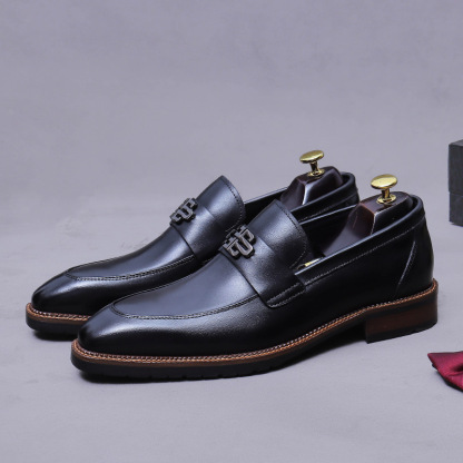 Men's Genuine Leather British Style Casual Loafers