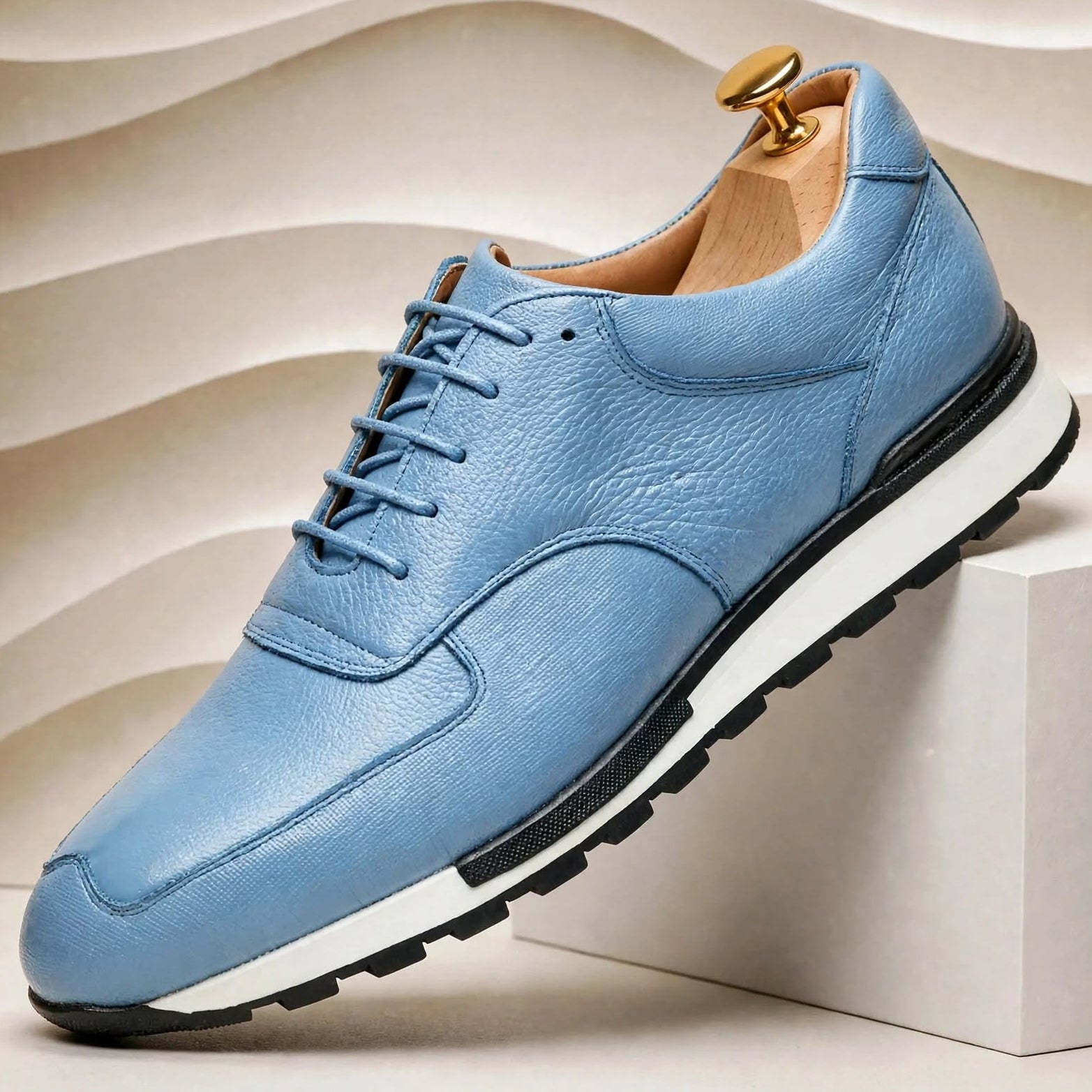 Men’s Premium Cowhide Leather Casual Sneakers – Multiple Colors