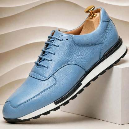 Men’s Premium Cowhide Leather Casual Sneakers – Multiple Colors