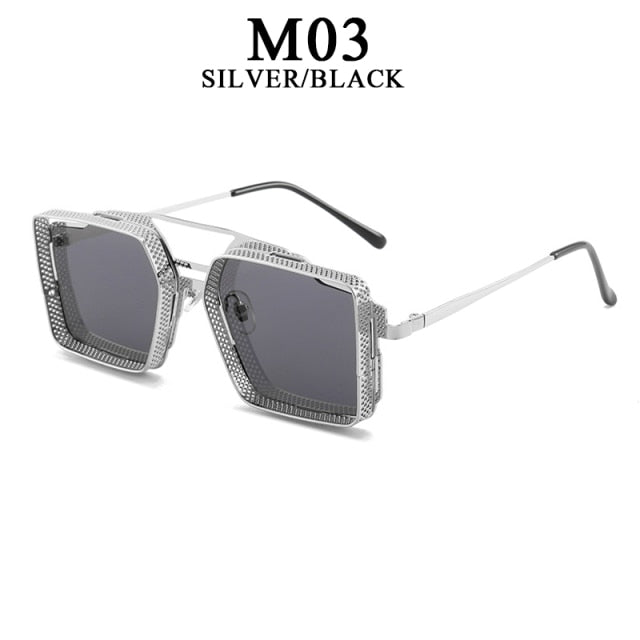 Vintage Square Polycarbonate UV400 Sunglasses