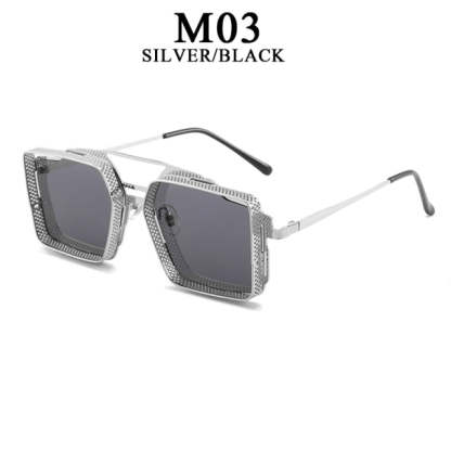 Vintage Square Polycarbonate UV400 Sunglasses