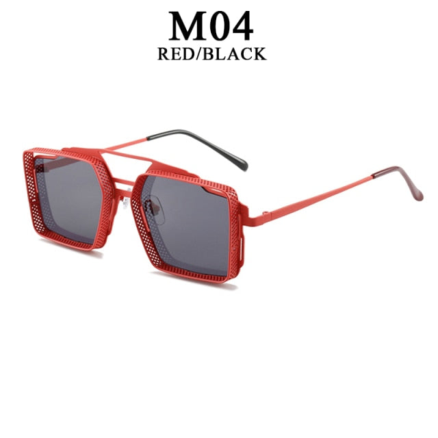 Vintage Square Polycarbonate UV400 Sunglasses