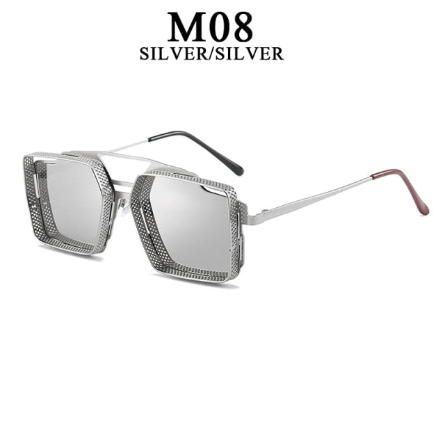 Vintage Square Polycarbonate UV400 Sunglasses