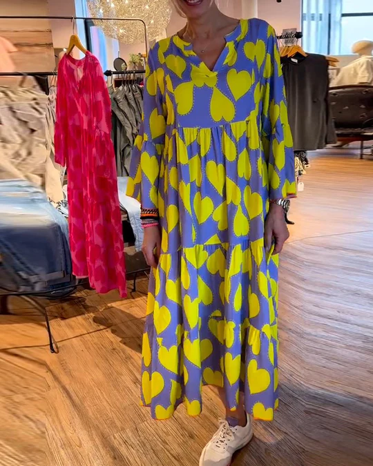 ❤️Nové módní jarní šaty 2024 s výstřihem do V🌟