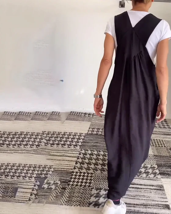 Jednobarevné ležérní šaty na ramínka