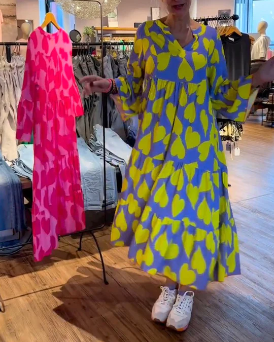 ❤️Nové módní jarní šaty 2024 s výstřihem do V🌟