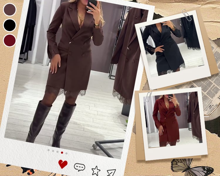 Sakové šaty s krajkou