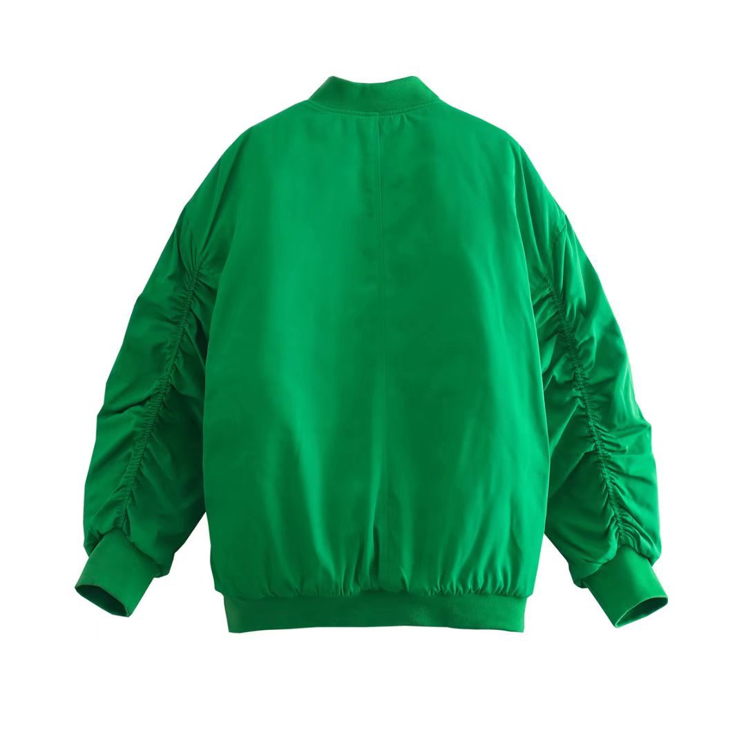 Volná a vestranná bavlněná bunda typu bomber