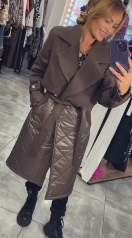 Dámský moderní dlouhý kabát