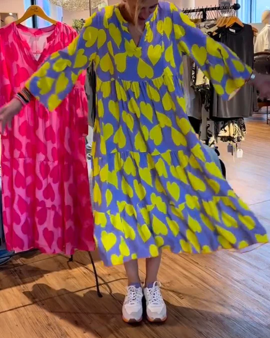 ❤️Nové módní jarní šaty 2024 s výstřihem do V🌟