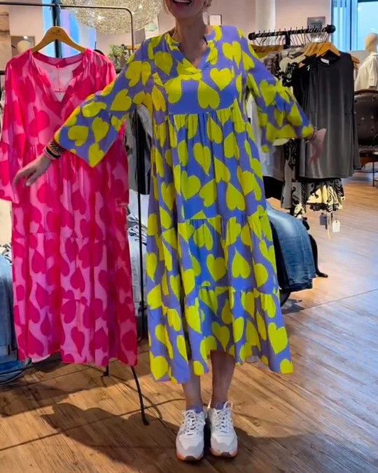 ❤️Nové módní jarní šaty 2024 s výstřihem do V🌟