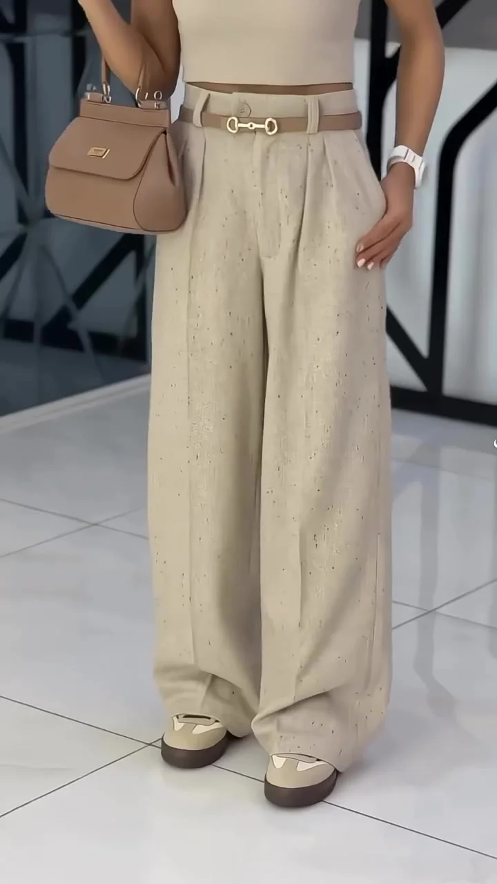 Sada: saka s klopou + vysoký pas a široké kalhoty