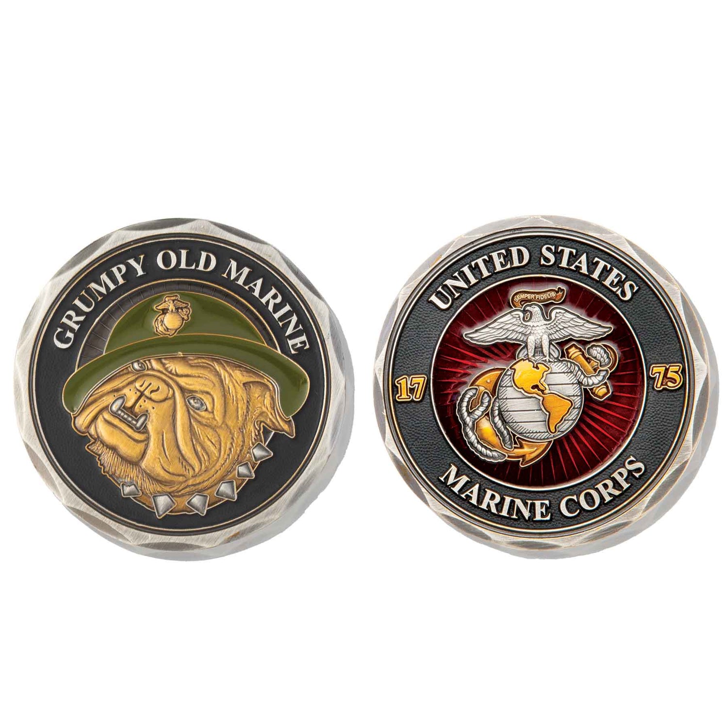 Veteran Tribute Coin-Grumpy Old Marine Challenge Coin