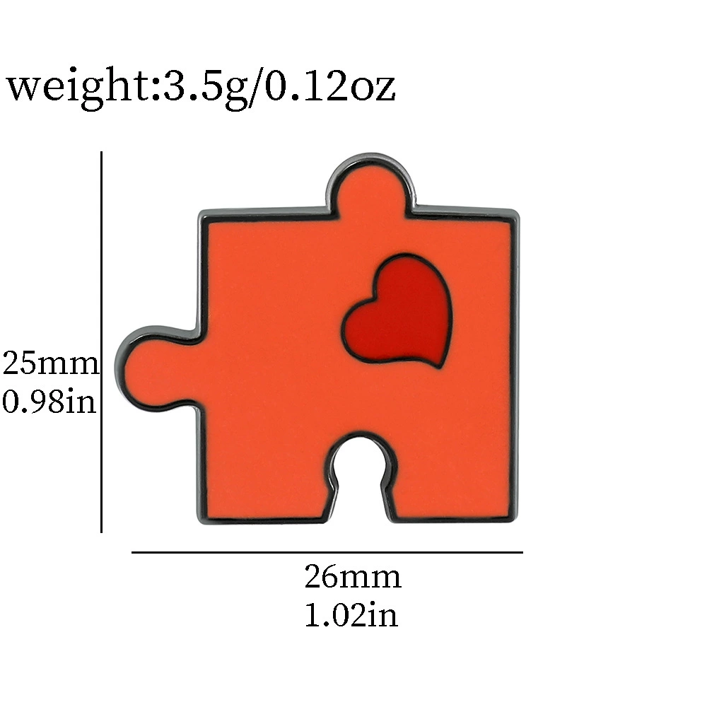 Rainbow Jigsaw Brooch