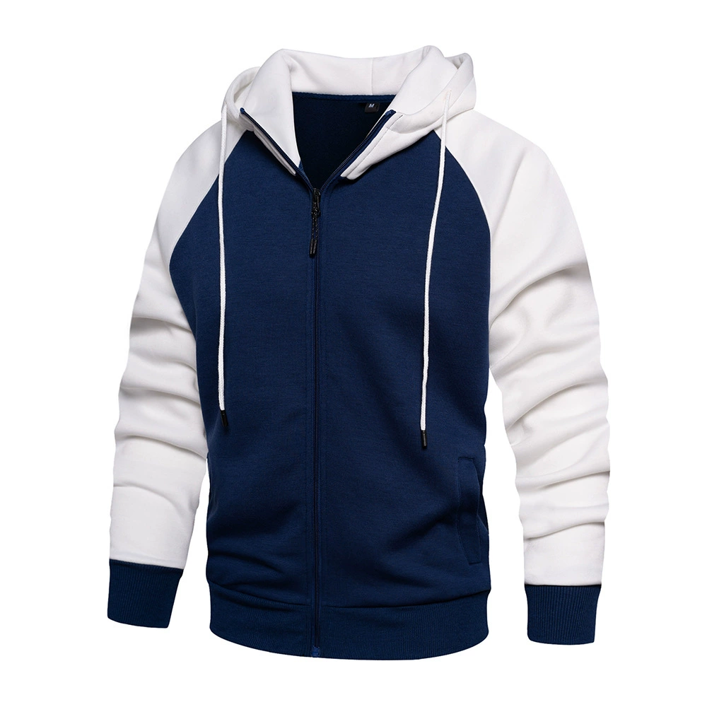 Men's Colorblock Zip-Up Hooded Sweatshirt