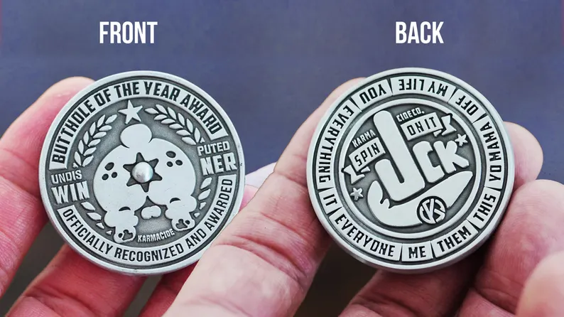 🤣“Butthole of the Year” Sarcastic Coin – Your Go-To Savage Gift 