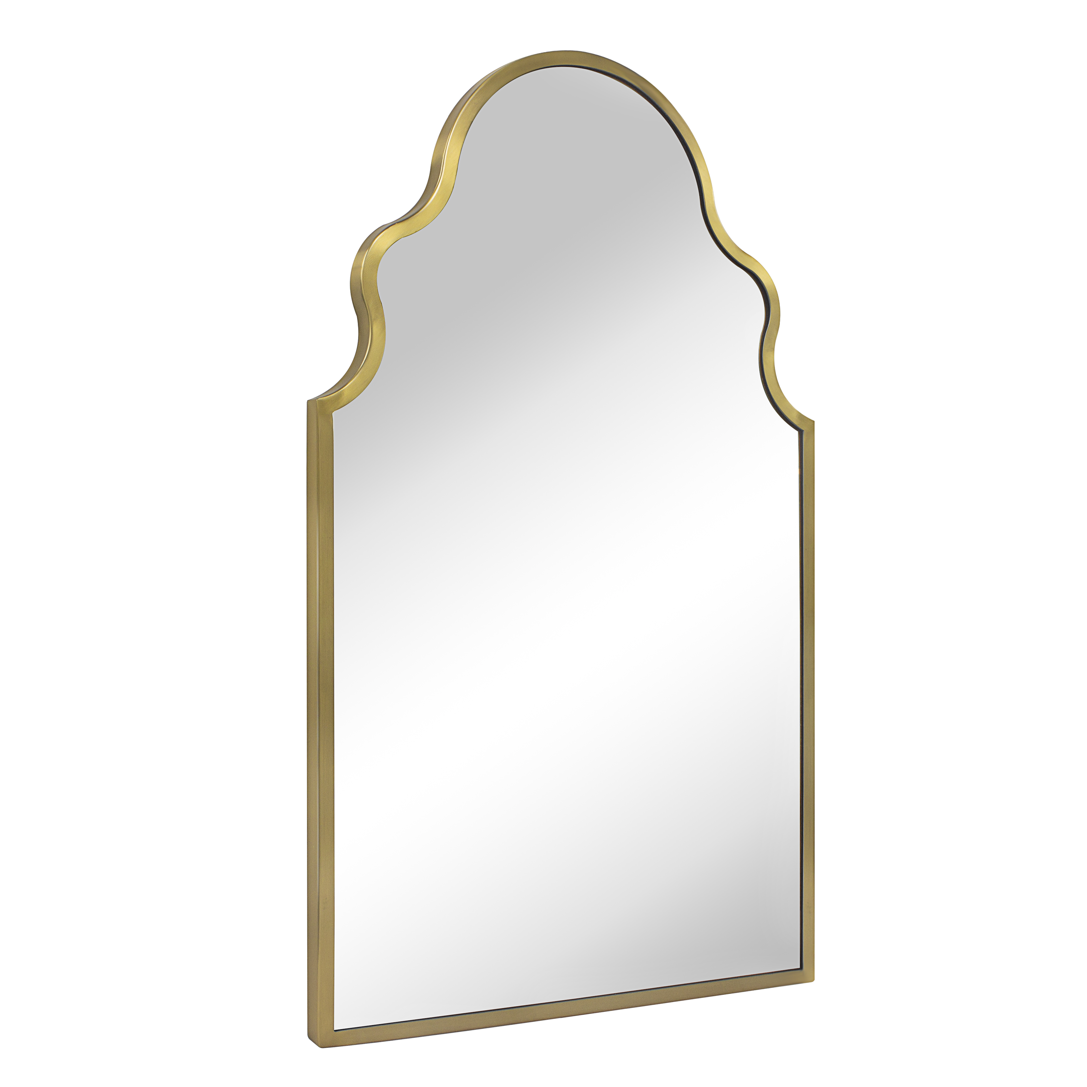 Auriella Arch Metal Wall Mirror-Brushed Gold