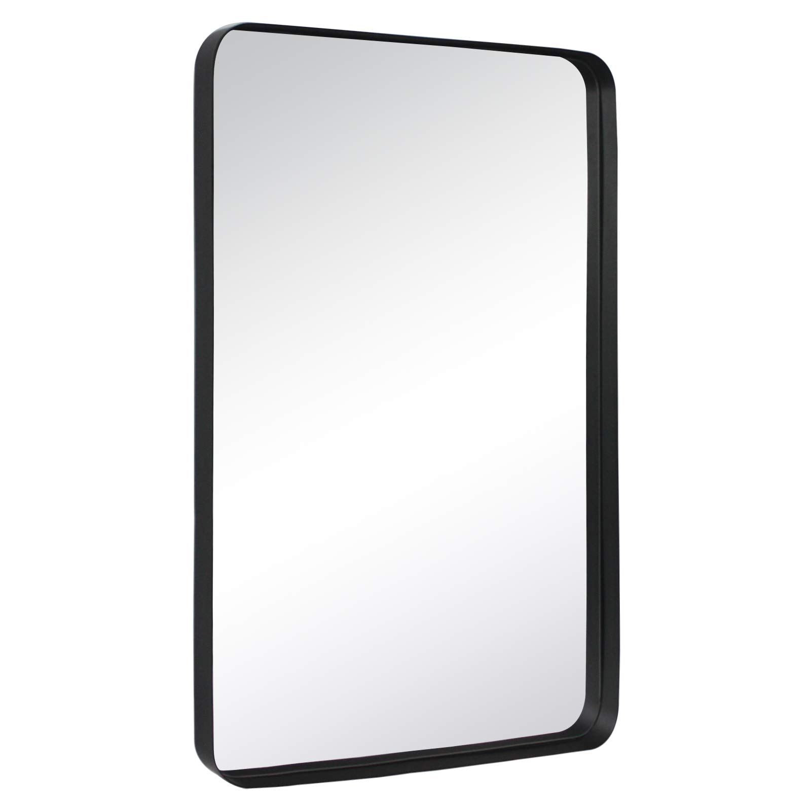 Arthers Stainless Steel Metal Bathroom Vanity Wall Mirror -24x36-Black