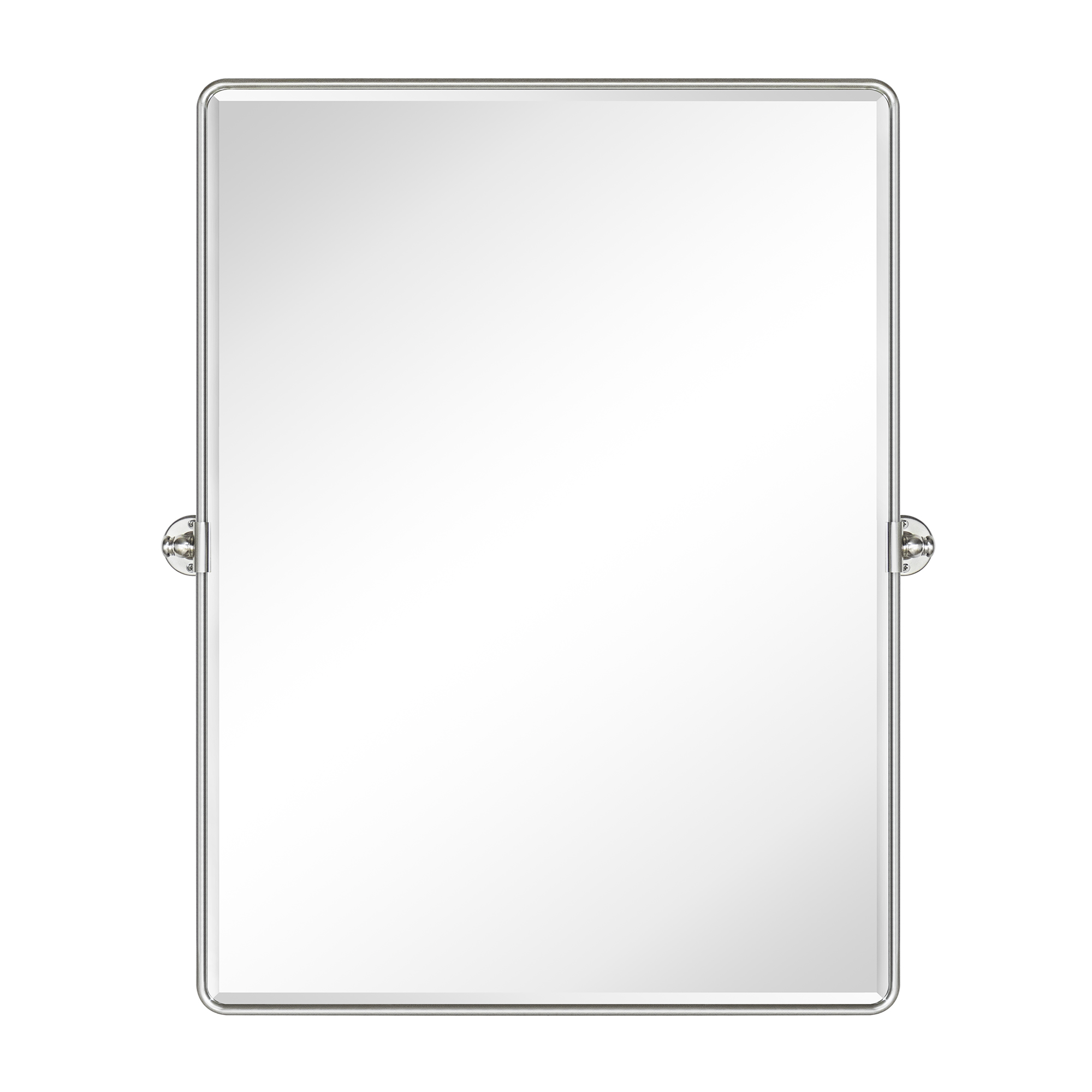 Woodvale Rectangle Metal Wall Mirror-30x40-Brushed Nickel