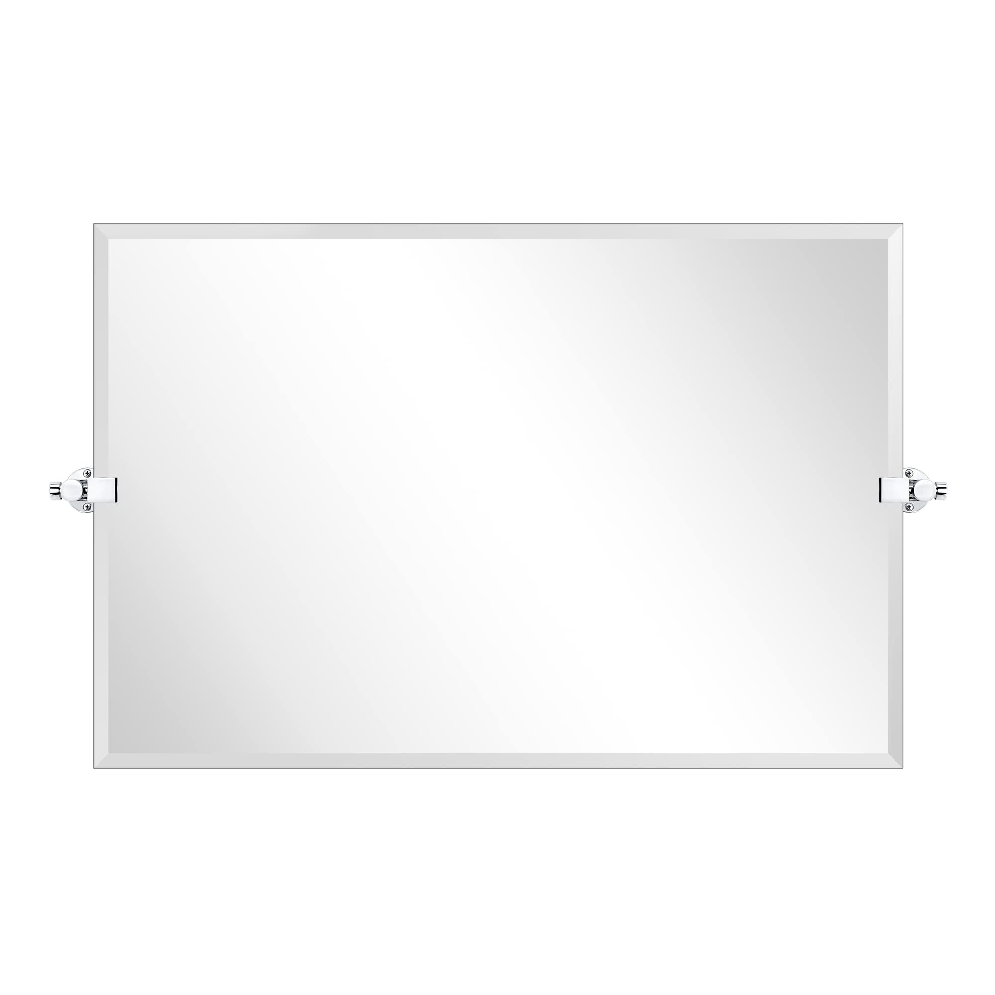 Nethery Rectangle Wall Mirror-24x36-Brushed Nickel