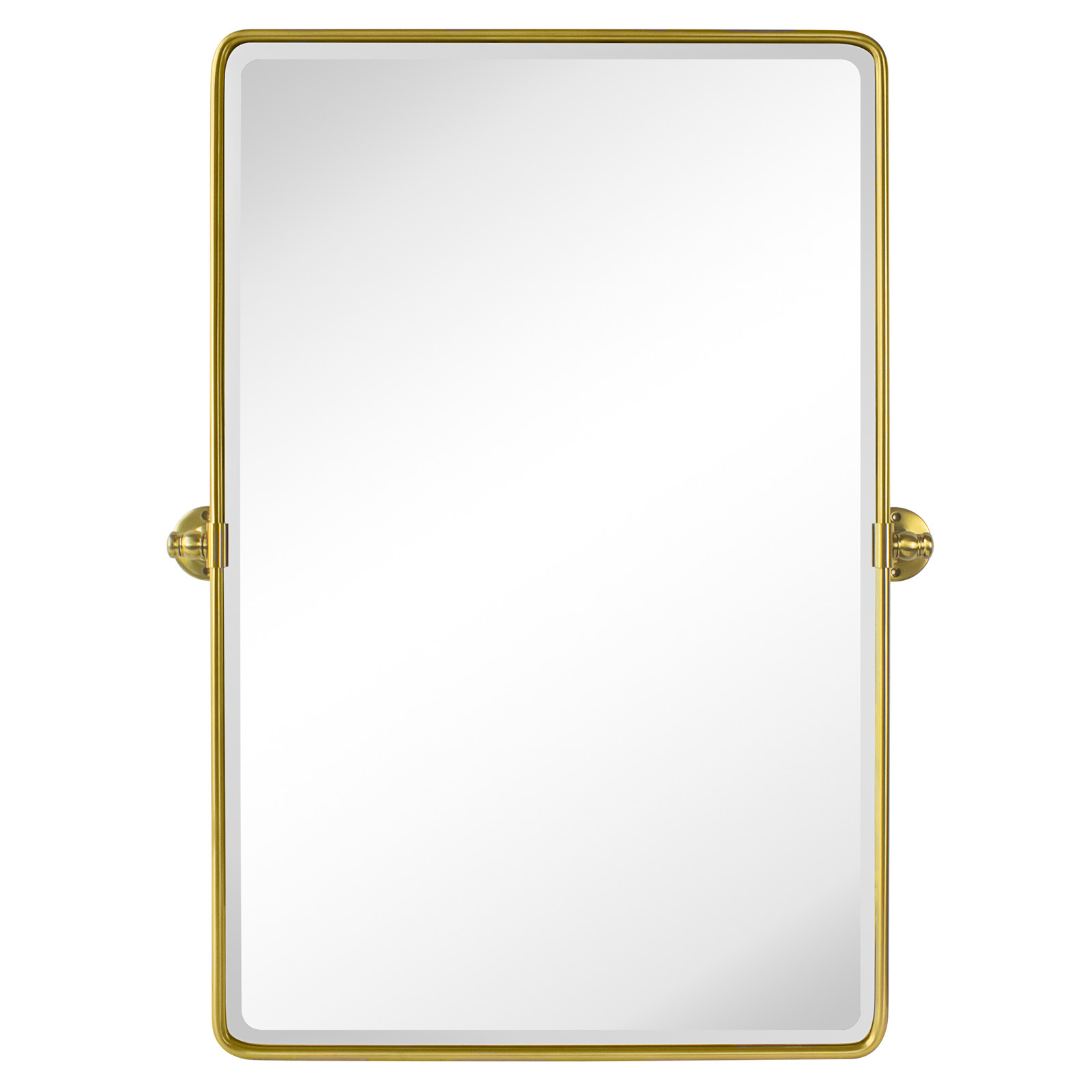 Woodvale Rectangle Metal Wall Mirror-20x30-Brushed Gold