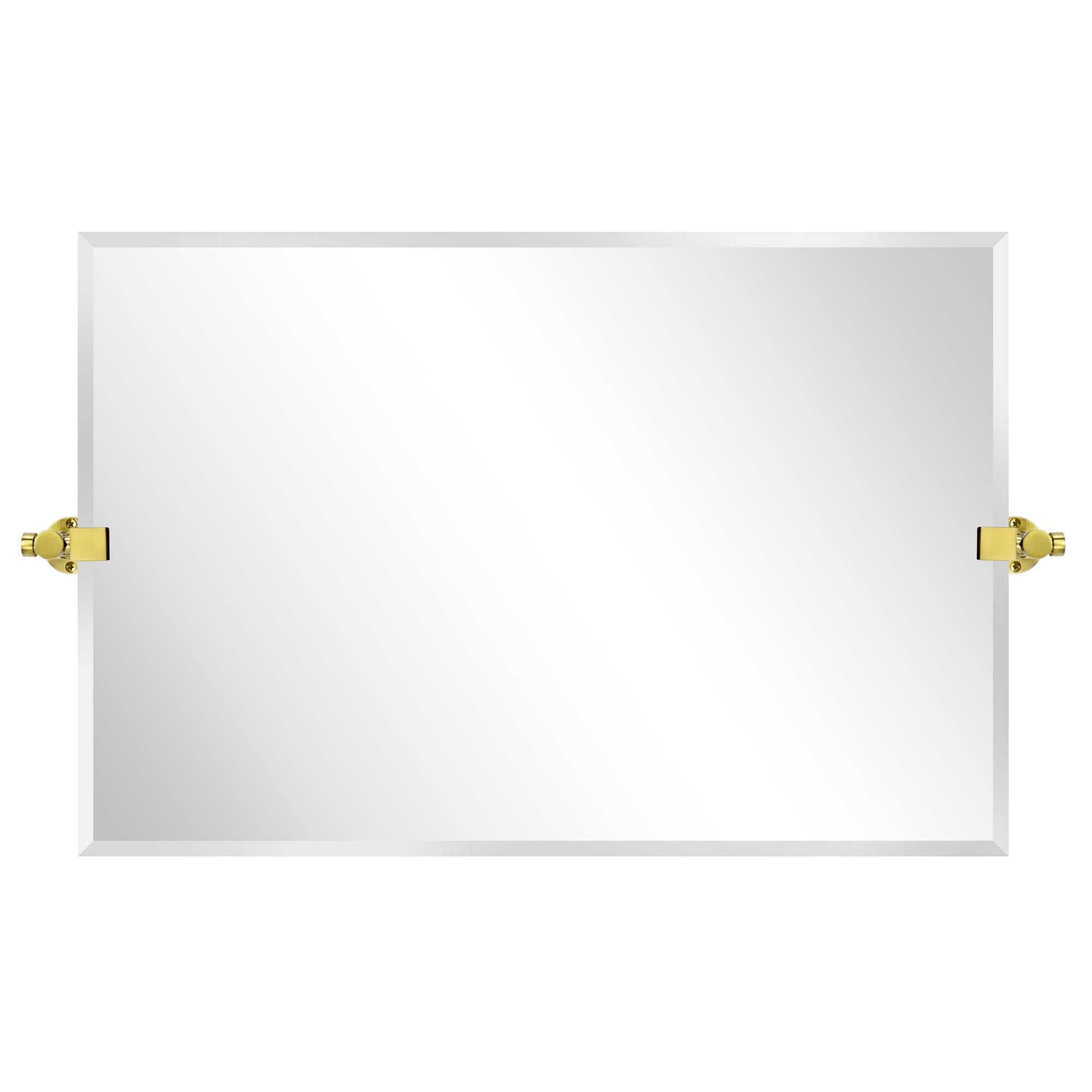 Nethery Rectangle Wall Mirror-20x30-Brushed Gold