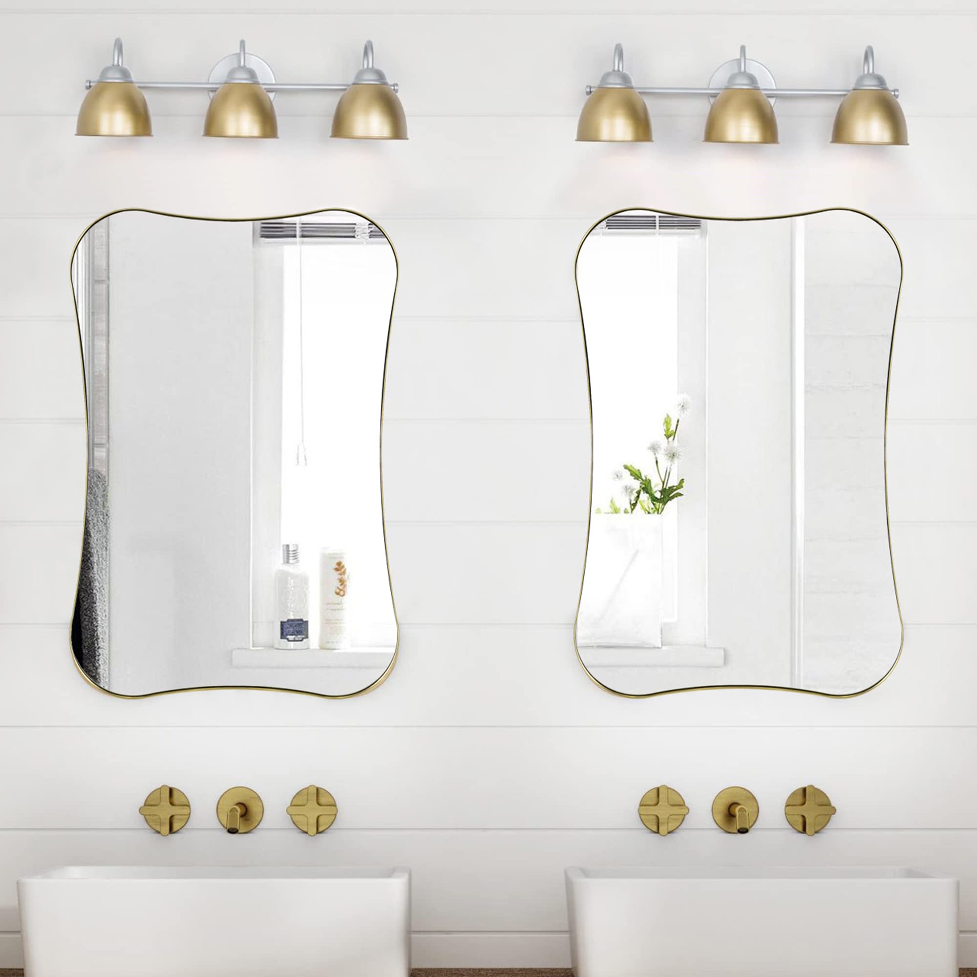 Toini Asymmetrical Metal Wall Mirror