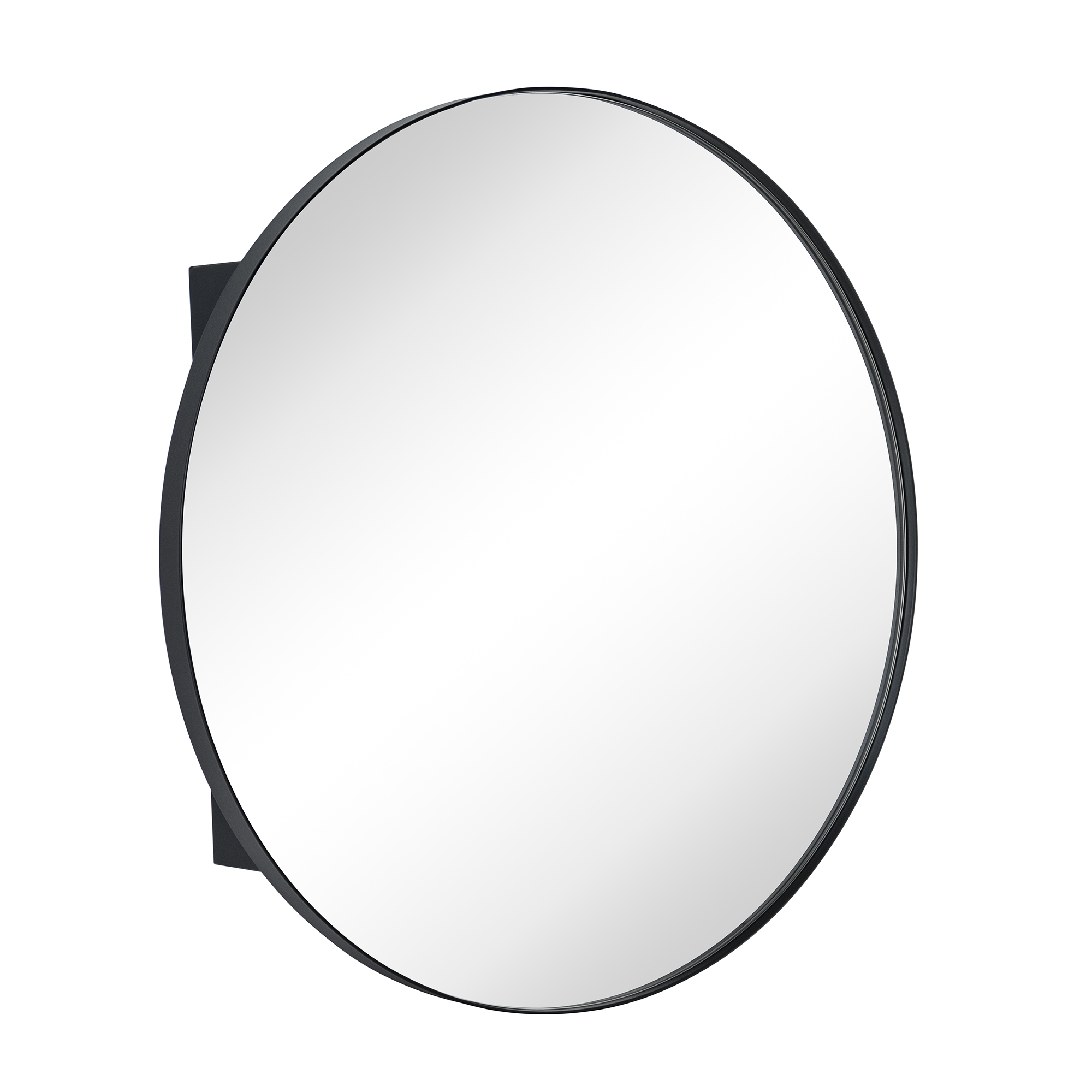 EGHOME Surface Mount Black Round CircleBathroom Medicine with