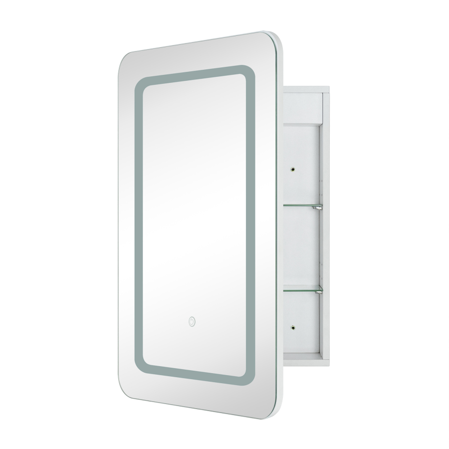 Amia LED Rectangular Frameless White Bathroom Medicine Mirror