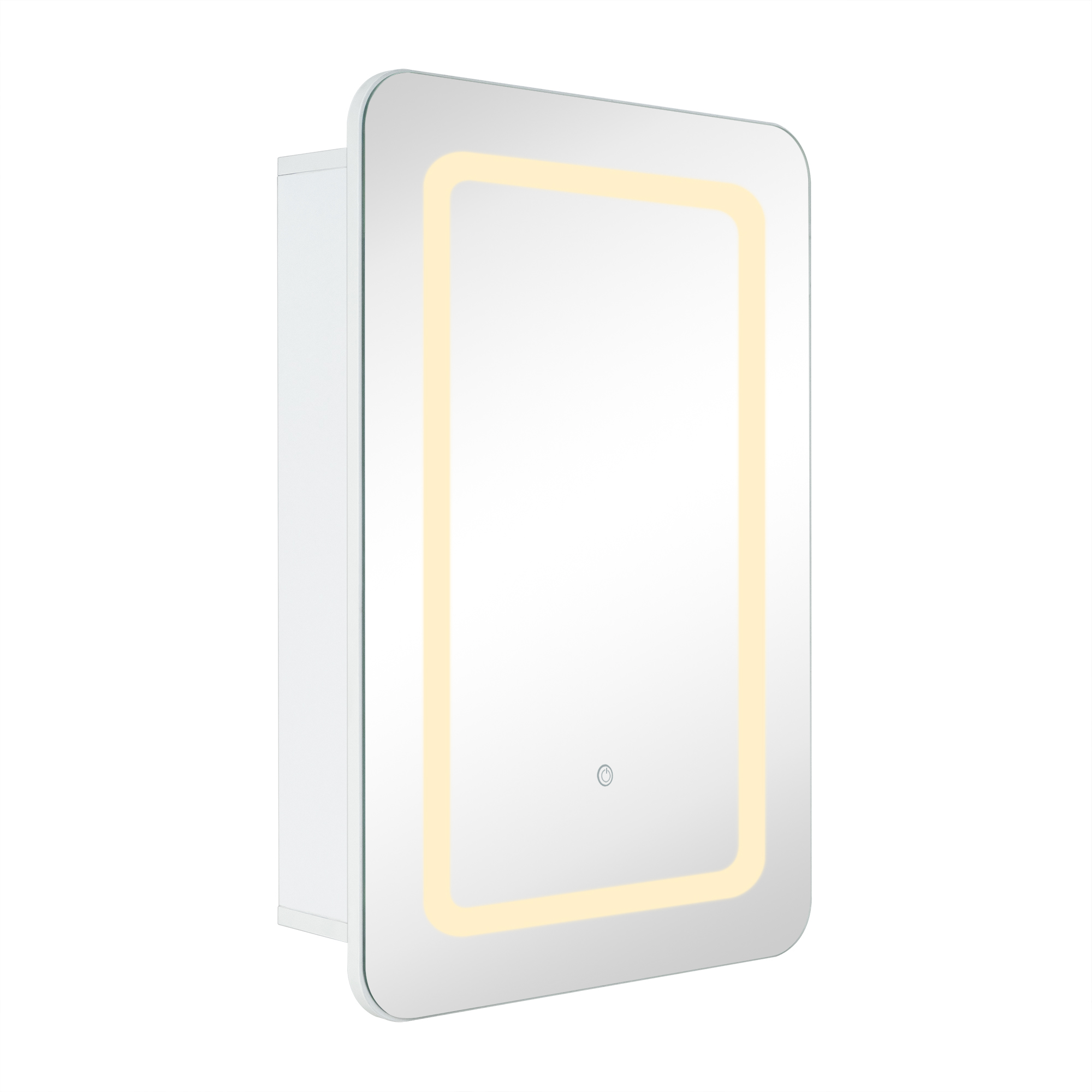 Amia LED Rectangular Frameless White Bathroom Medicine Cabinet Mirror Collection