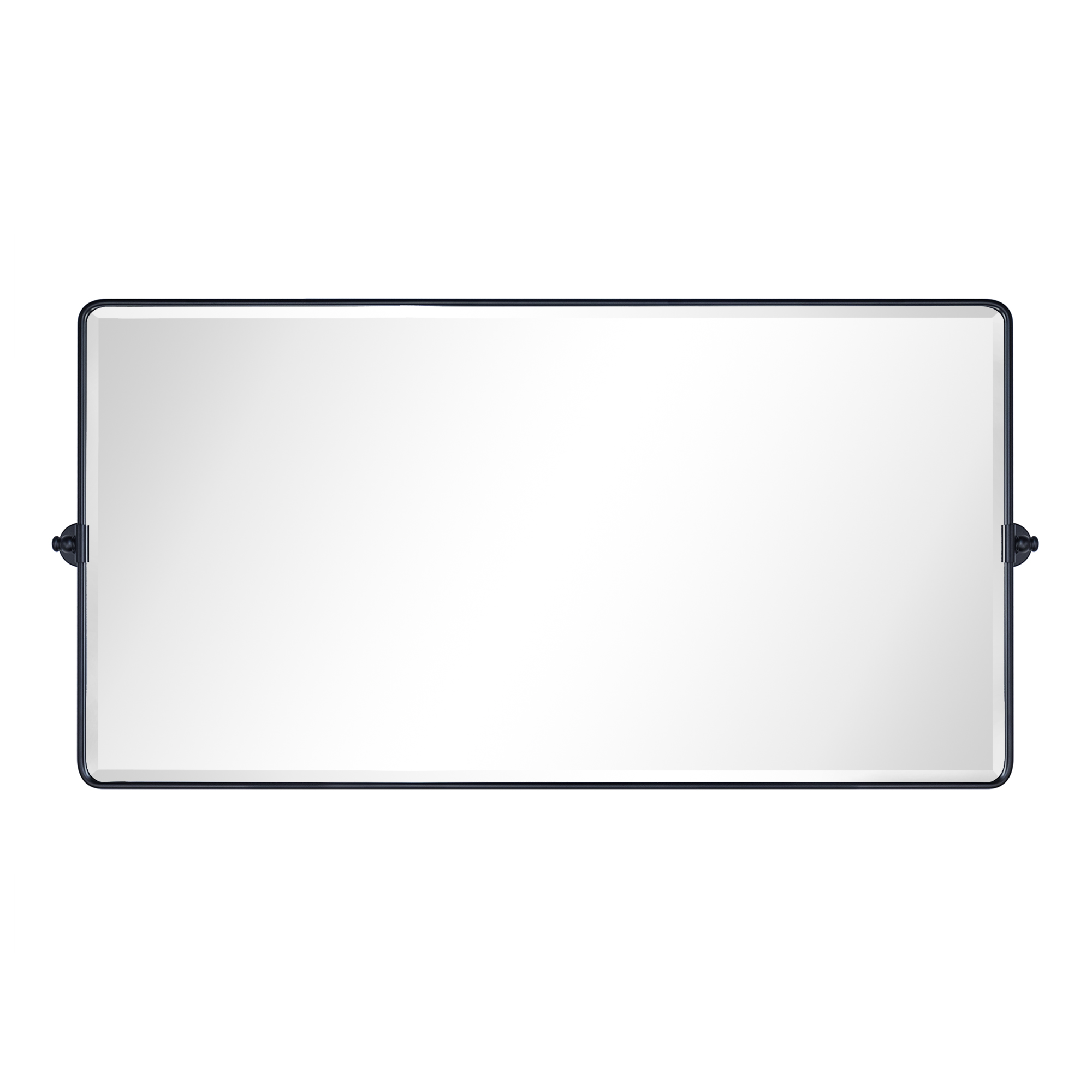 Lutalo Beveled Bathroom / Vanity Mirror-54x28-Black