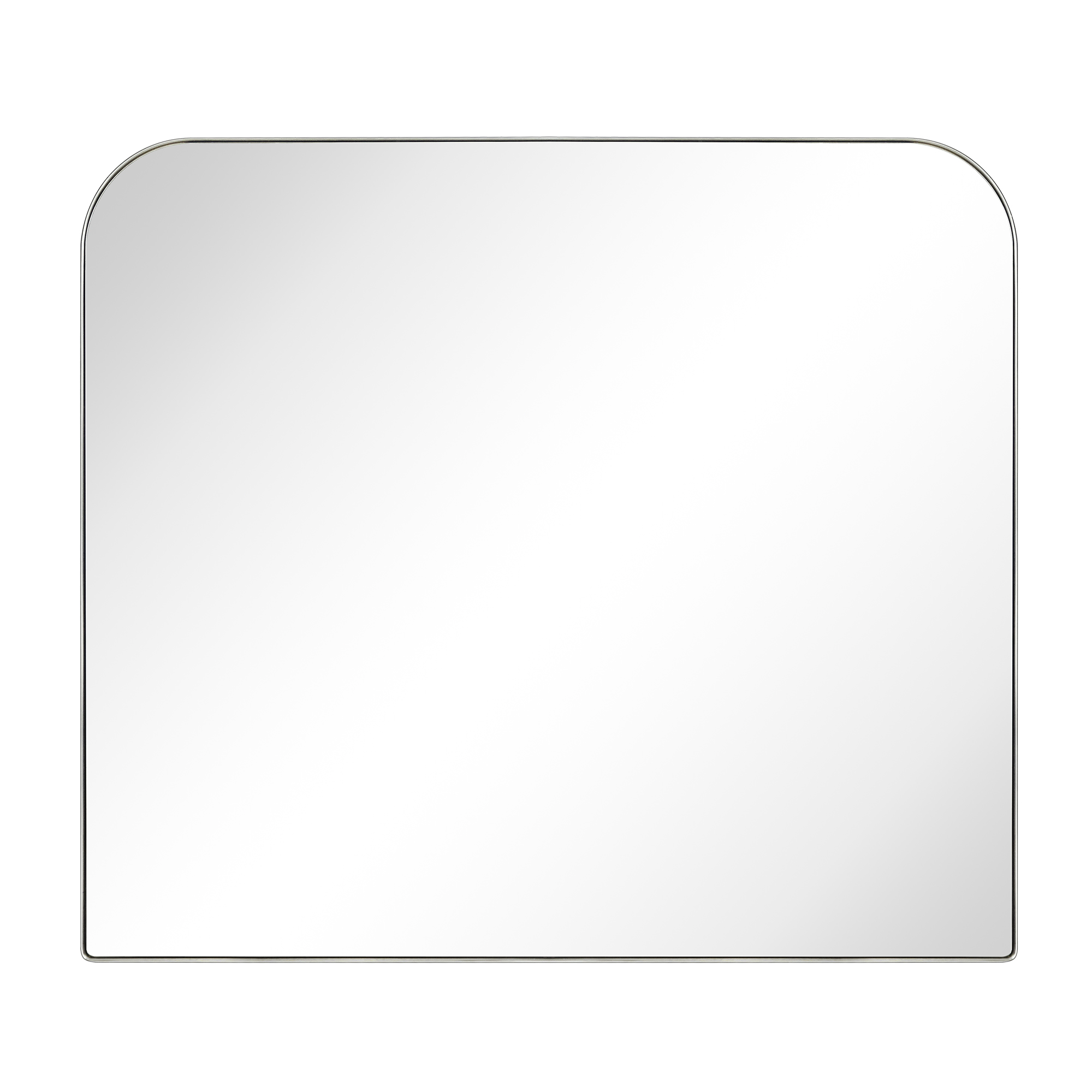 Decole Arch Metal Wall Mirror-34x40-Brushed Nickel