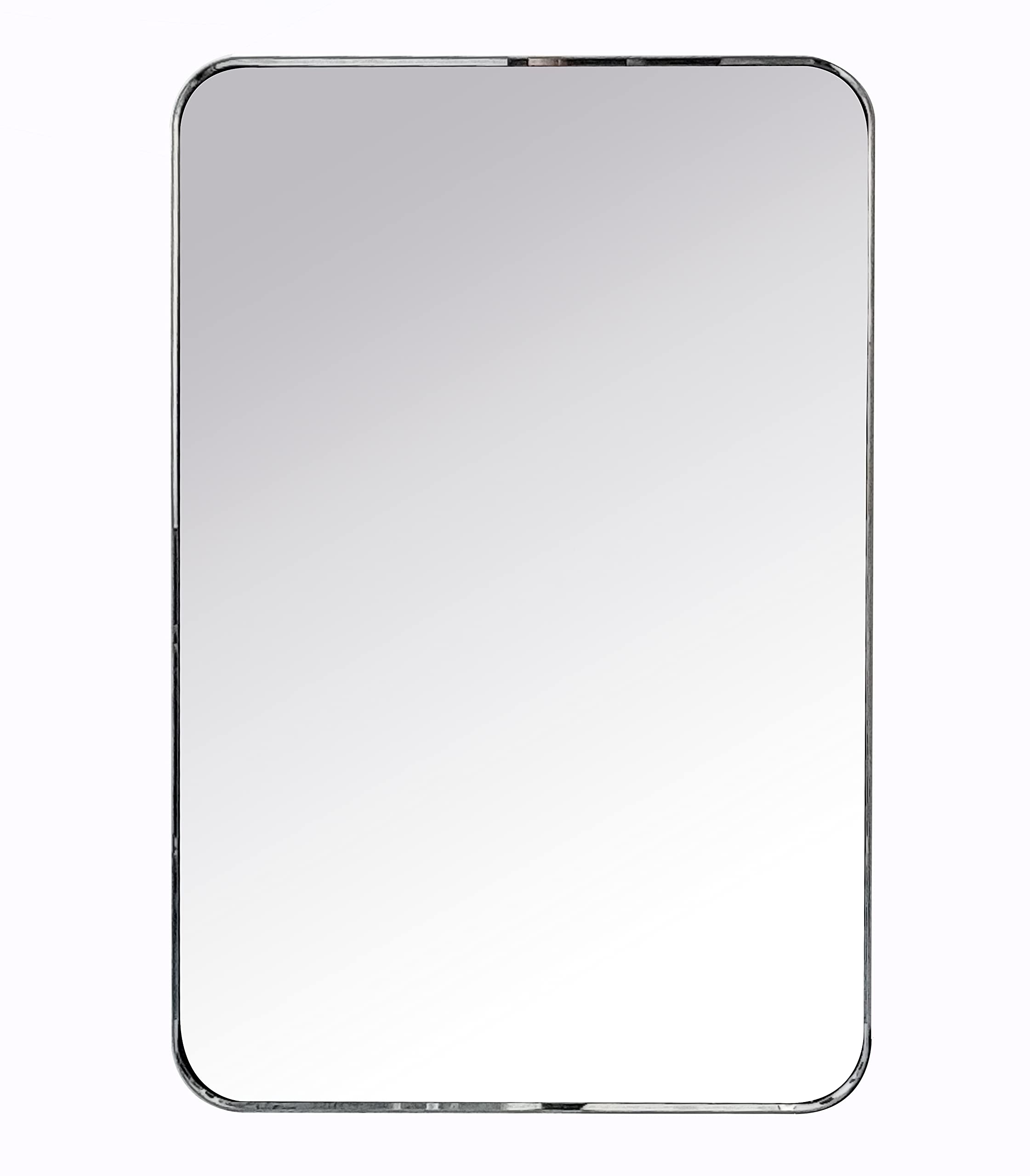 Arthers Stainless Steel Metal Bathroom Vanity Wall Mirror-24x36-Brushed Nickel