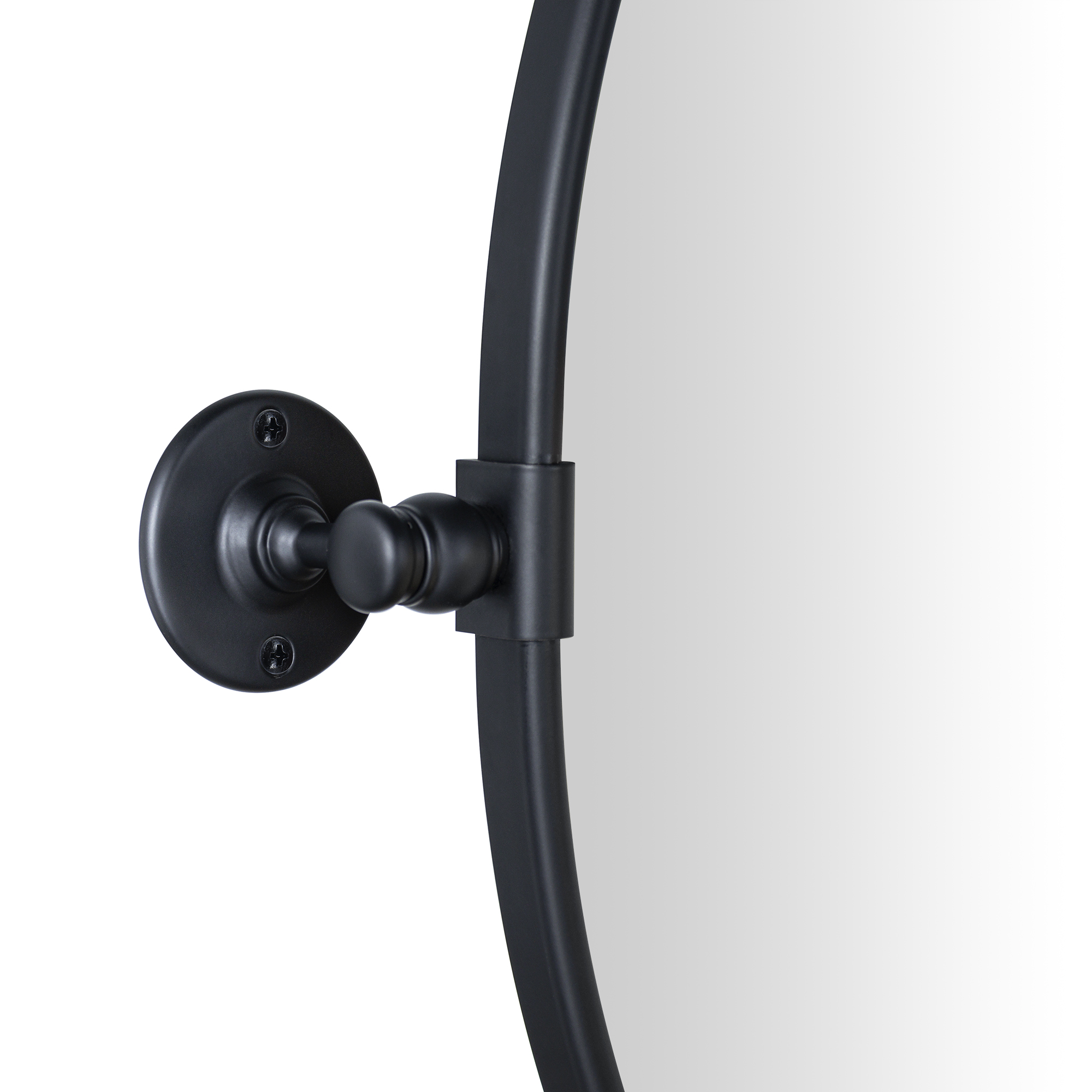 Luecinda Oval Metal Wall Mirror19x24Black