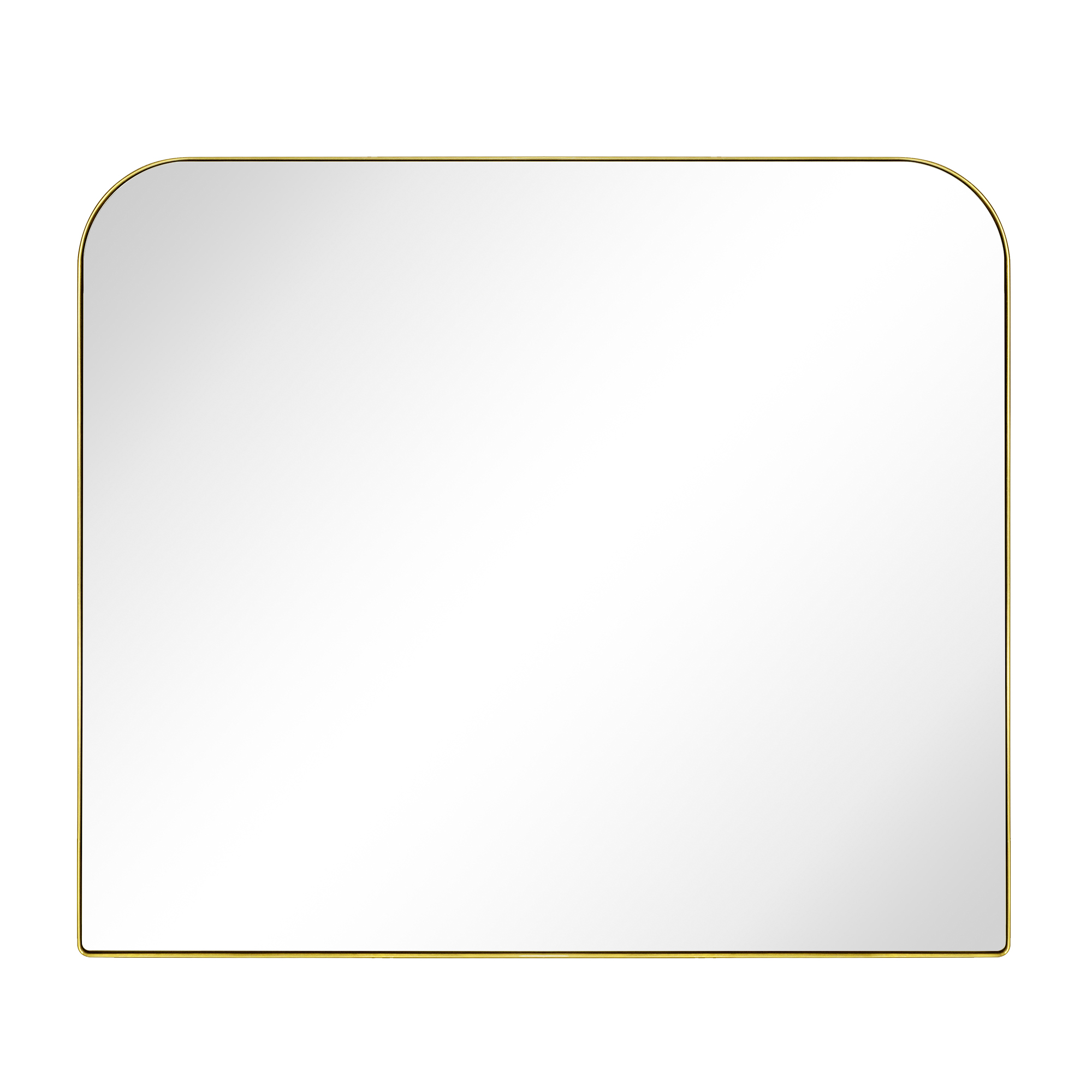 Decole Arch Metal Wall Mirror-34x40-Brushed Gold