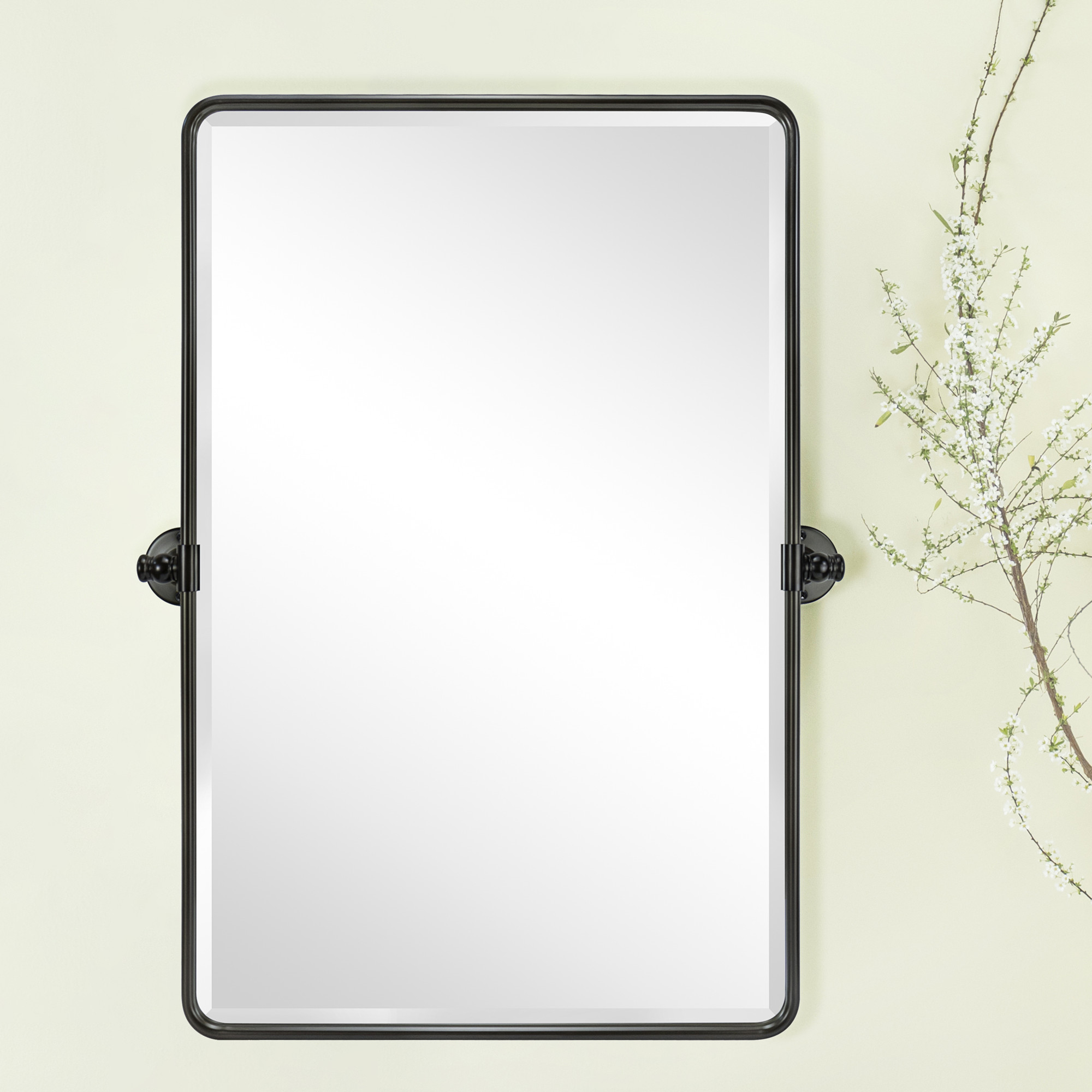 Woodvale Rectangle Metal Wall Mirror-23x35-Oil Rubbed Bronze