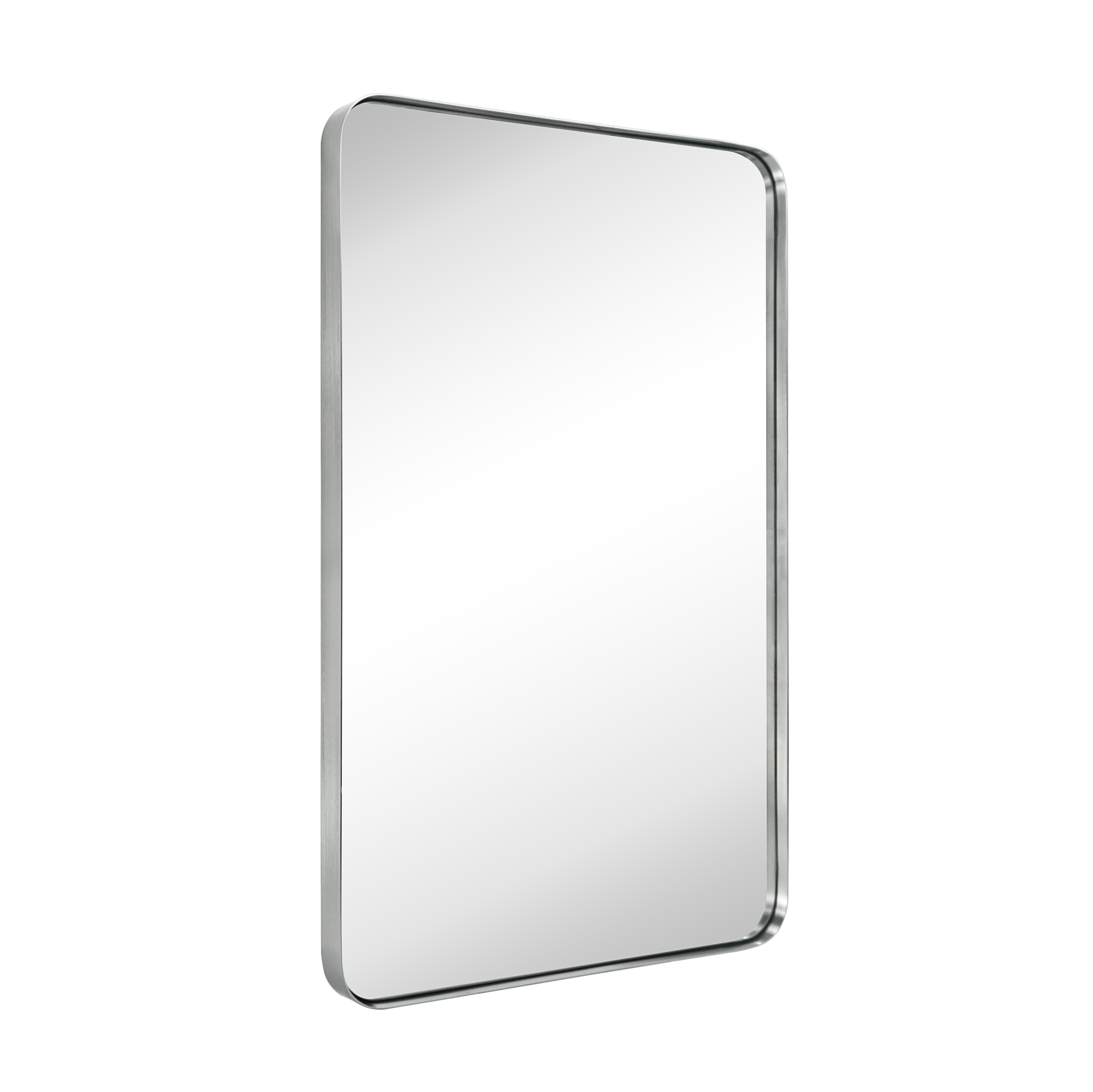Kengston Modern & Contemporary Rectangular Bathroom Vanity Mirrors-24x36-Brushed Nickel
