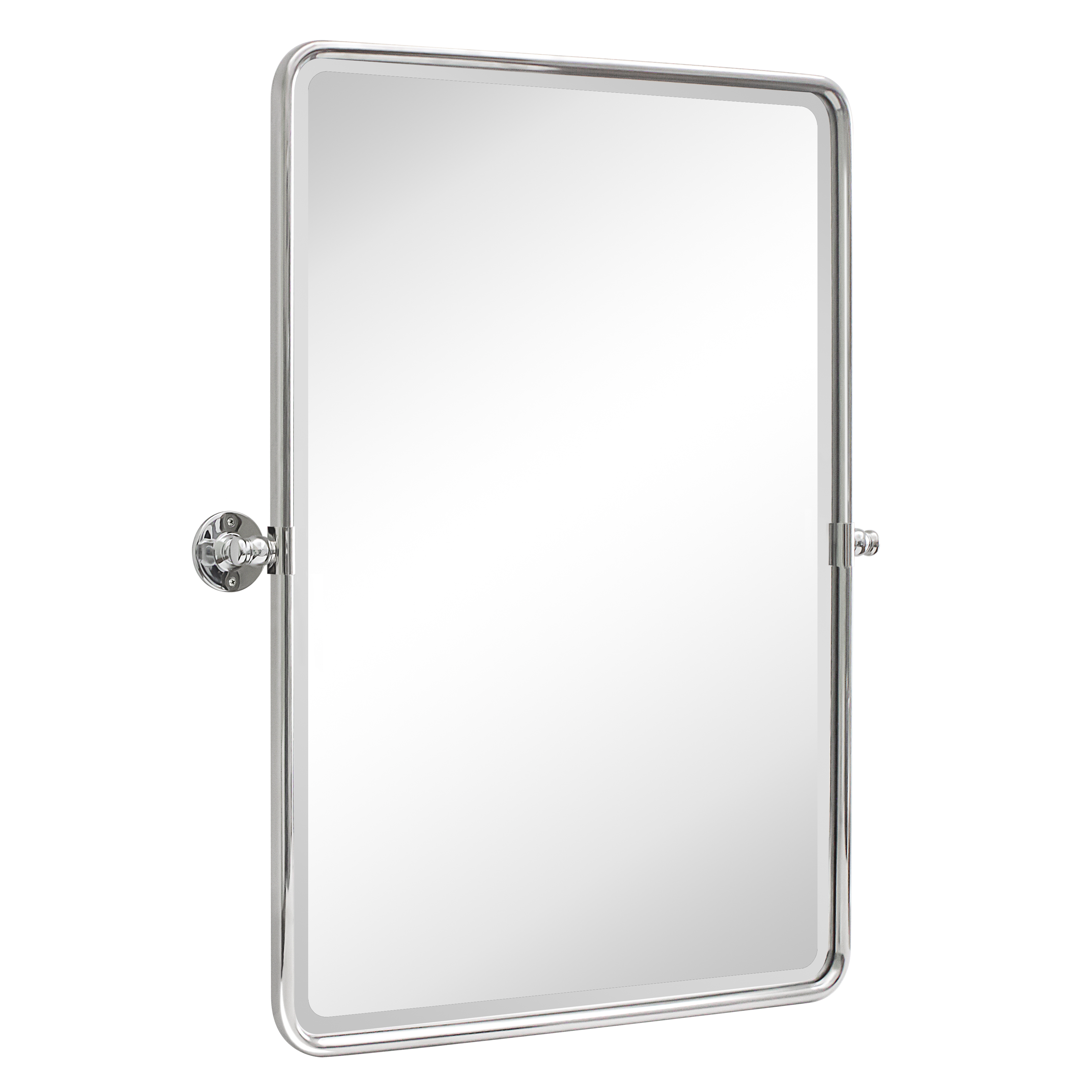 Woodvale Rectangle Metal Wall Mirror-23x35-Chrome