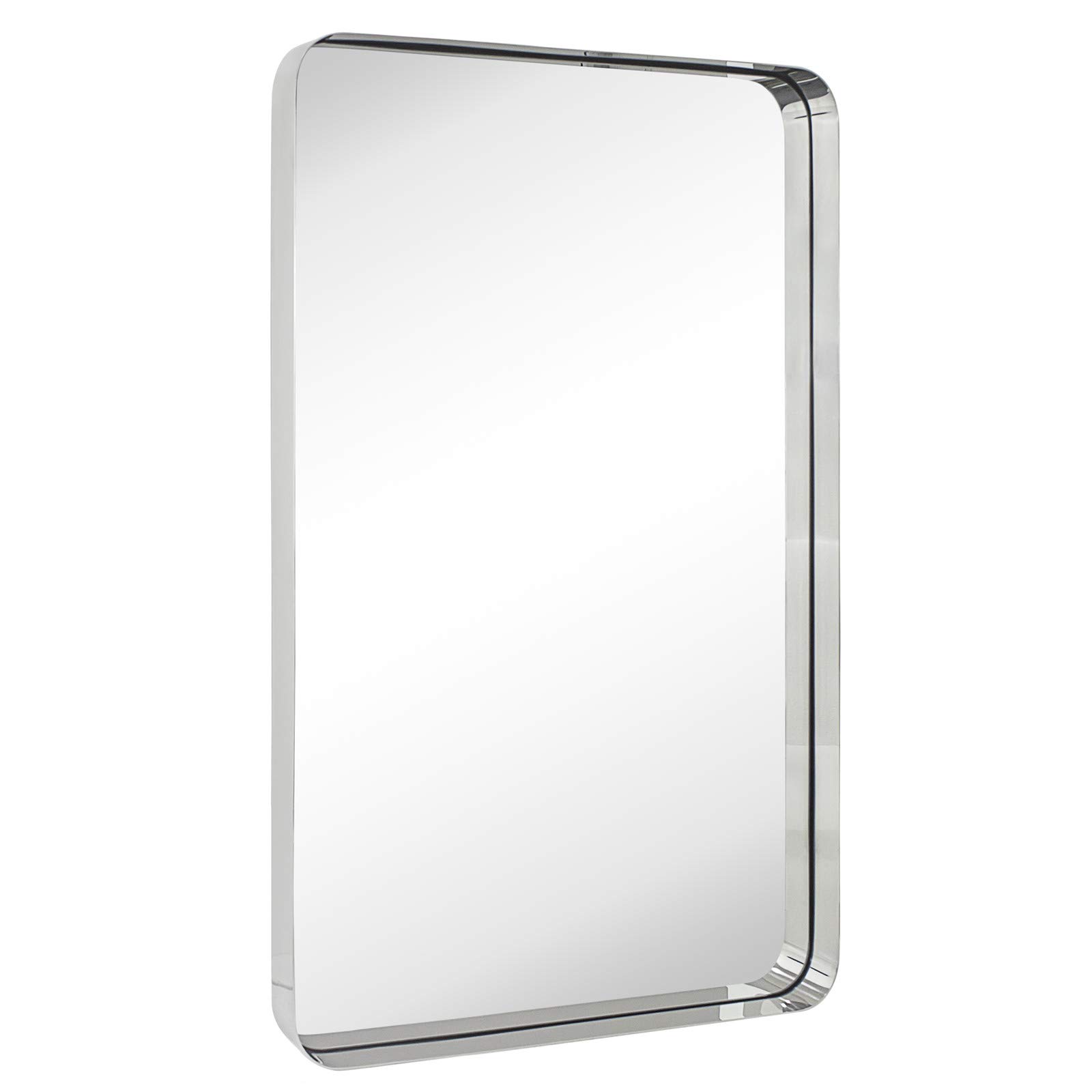 Arthers Stainless Steel Metal Bathroom Vanity Wall Mirror-24x36-Chrome