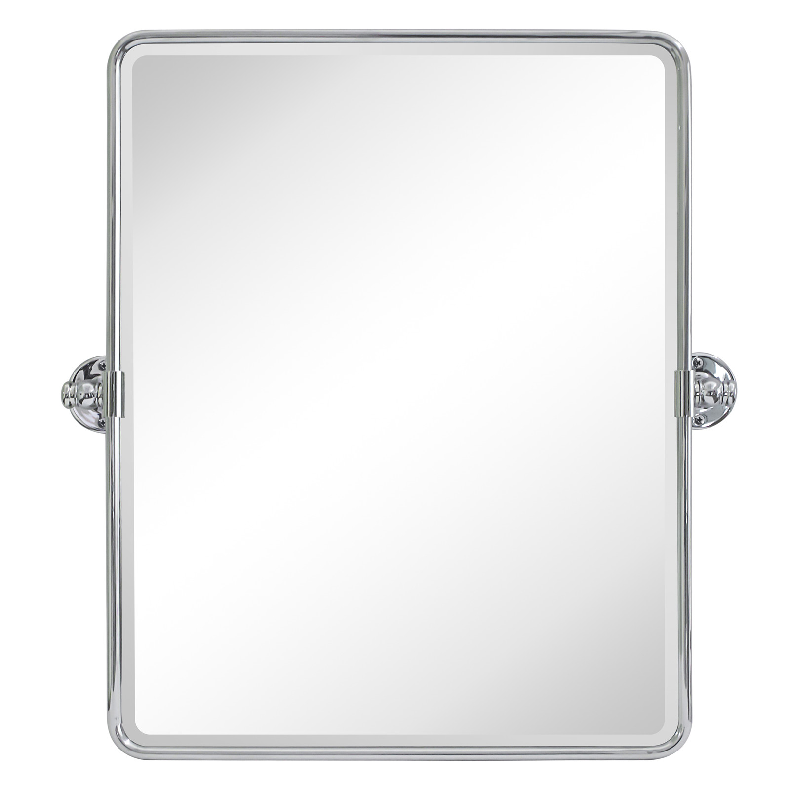 Woodvale Rectangle Metal Wall Mirror-19x24-Chrome