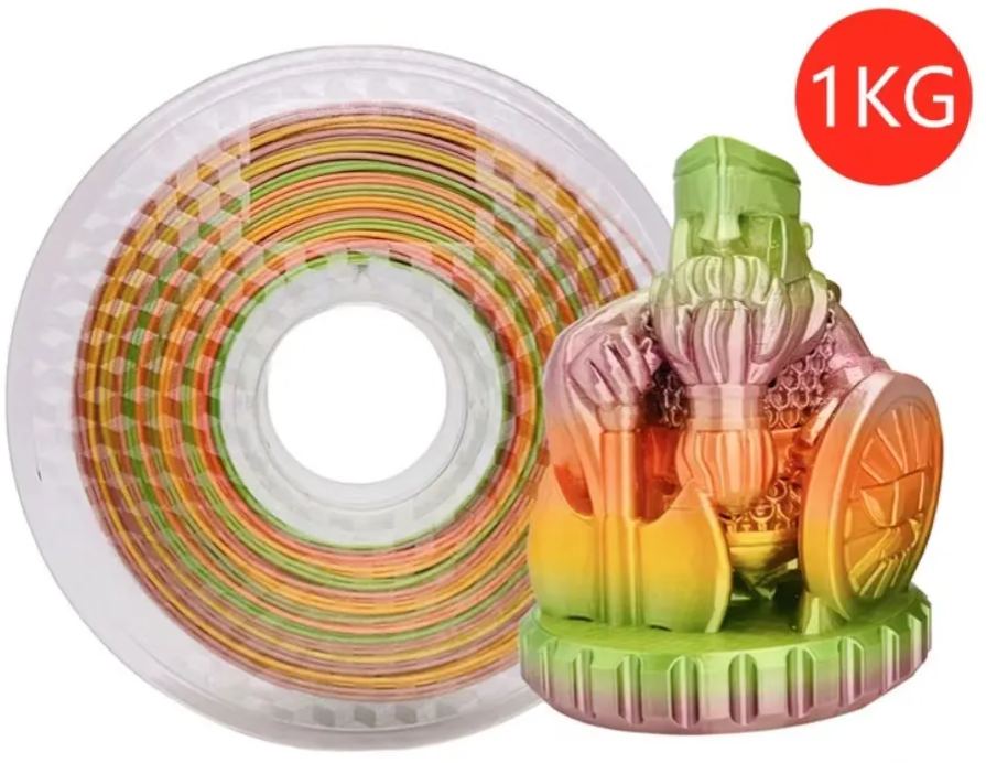 Rainbow Silk PLA Filament - Multithemed and Multicolored 1.75mm Spool