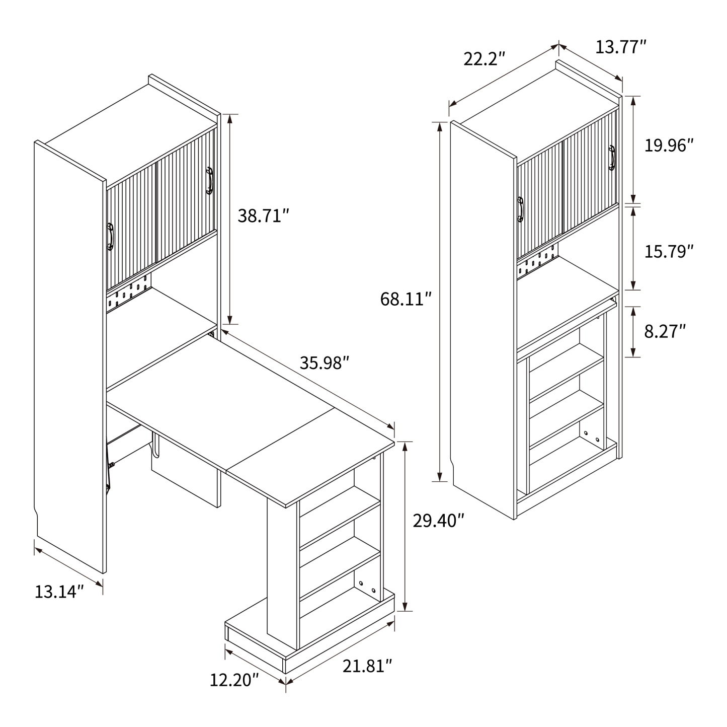 Multifunctional Foldable Computer Desk w/ Storage & Pegboard | Space-Saving