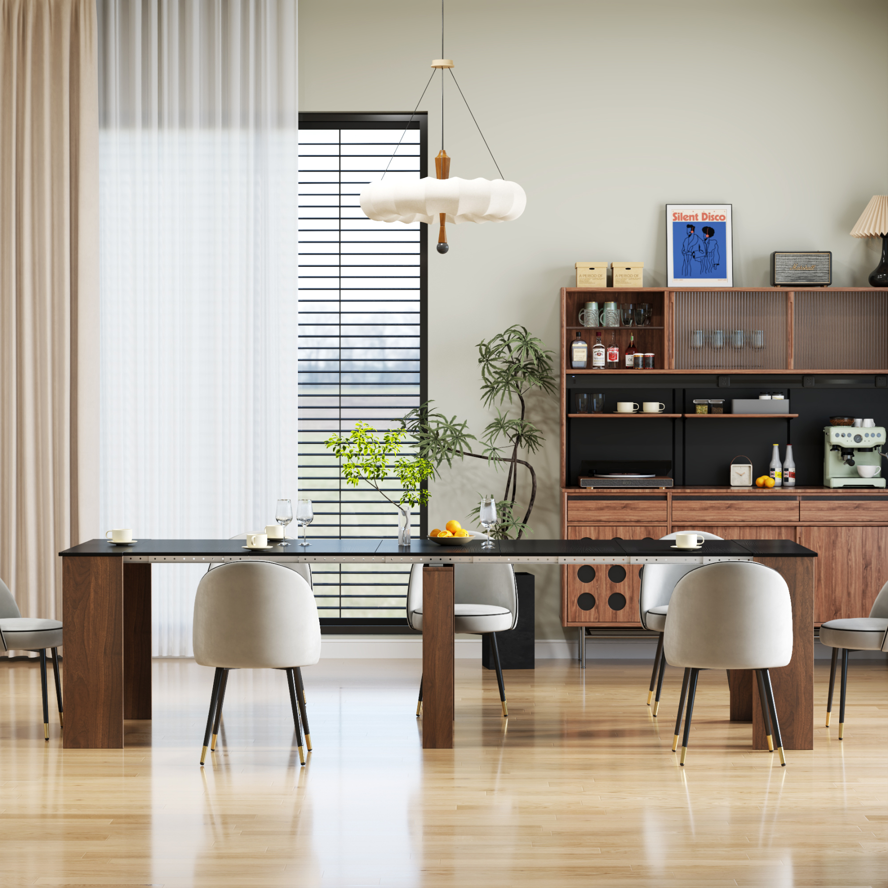 Space-Saving Extendable Dining Table for 2-12 People - Joysource