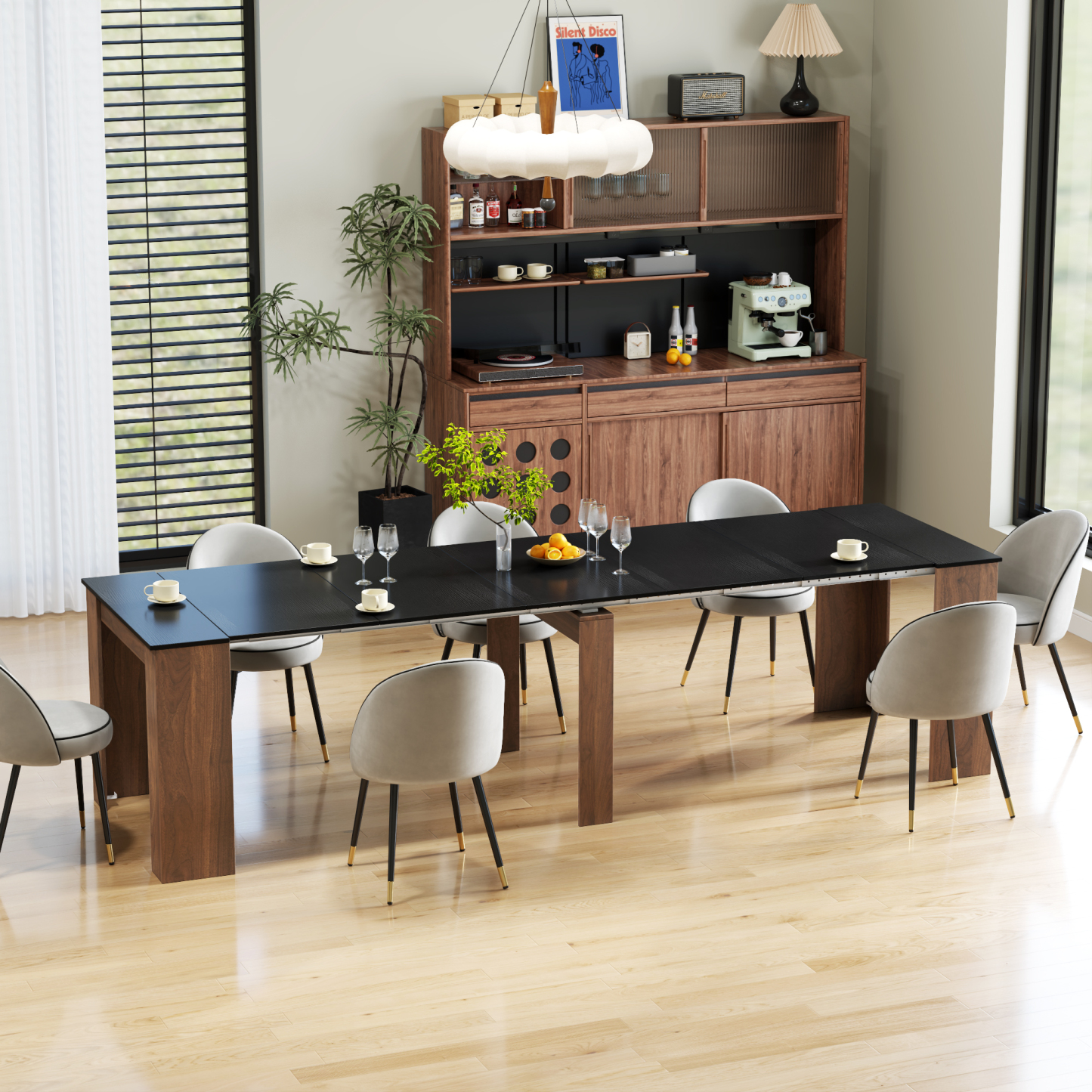 Space-Saving Extendable Dining Table for 2-12 People - Joysource