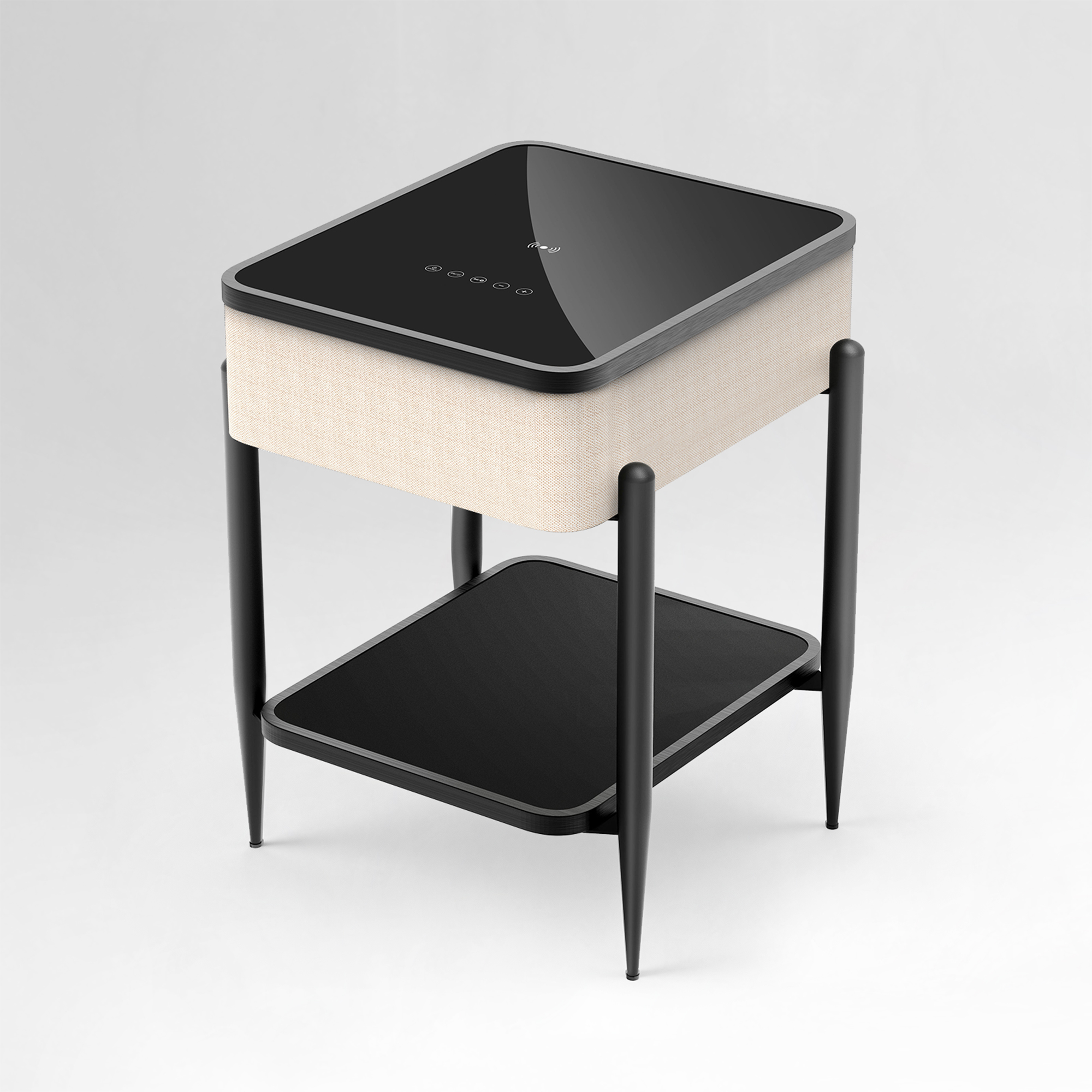 Smart Side Table with Built-in Bluetooth Speaker & Wireless Charging
