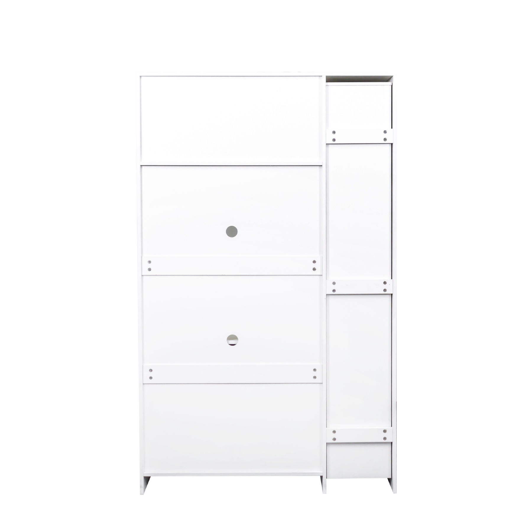 43"W Kitchen Pantry with Pull Out Shelves and Glass Doors | Multifunctional
