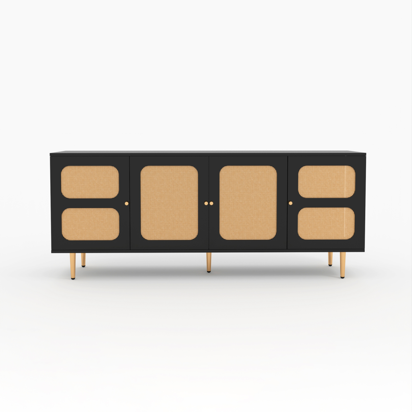 70" Rattan Sideboard Buffet Cabinet w/ ample Storage | TV Credenza