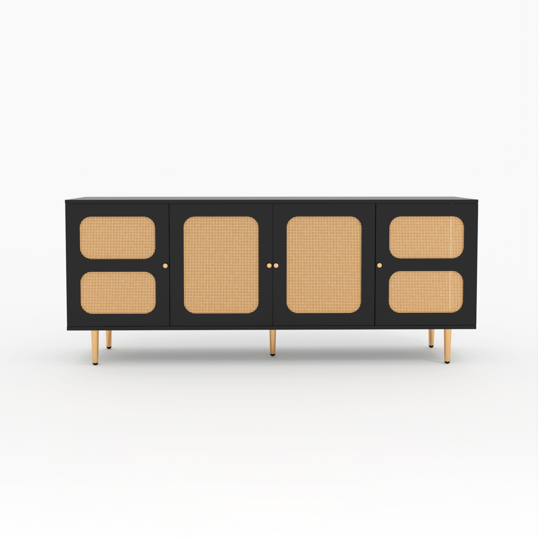 70" Rattan Sideboard Buffet Cabinet w/ ample Storage | TV Credenza