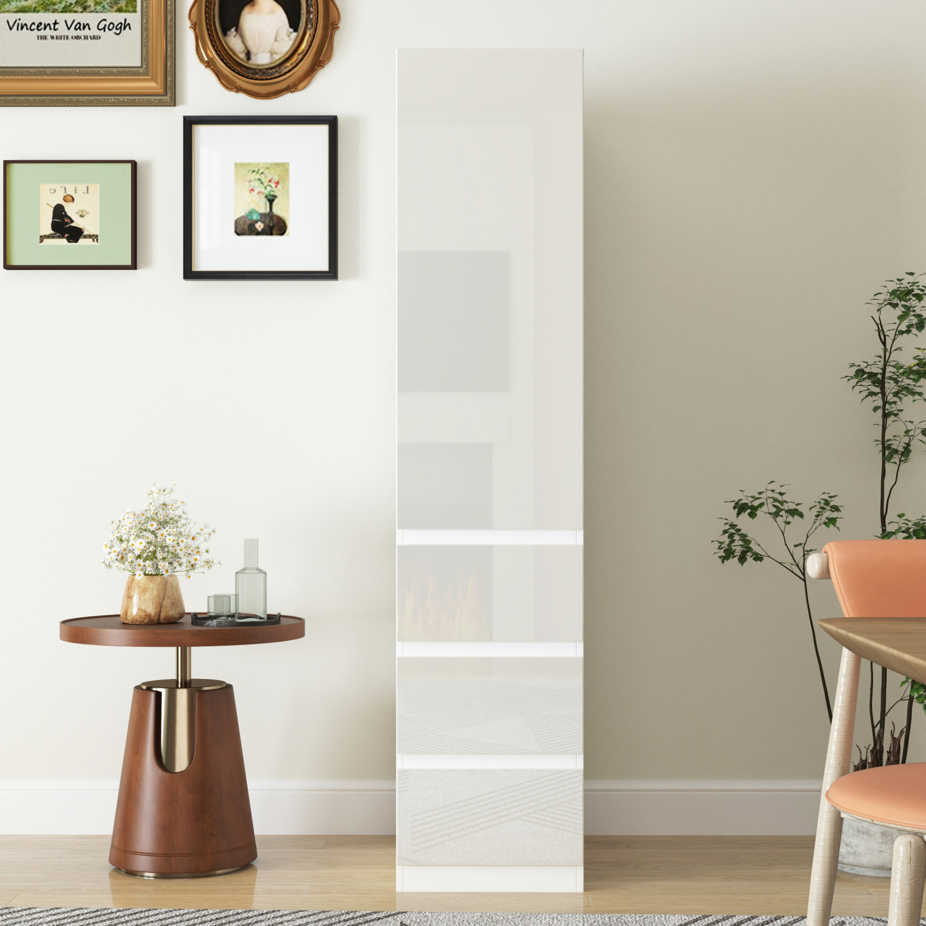 71" Modern Tall Storage Cabinet with Drawers and Door Shelves, Kitchen Pantry